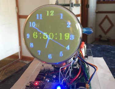 Blue/Yellow phosphor scope clock